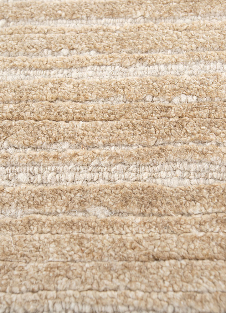 azalea beige and brown wool and silk hand knotted Rug - CloseUp azalea beige and brown wool and silk hand knotted Rug - CloseUp