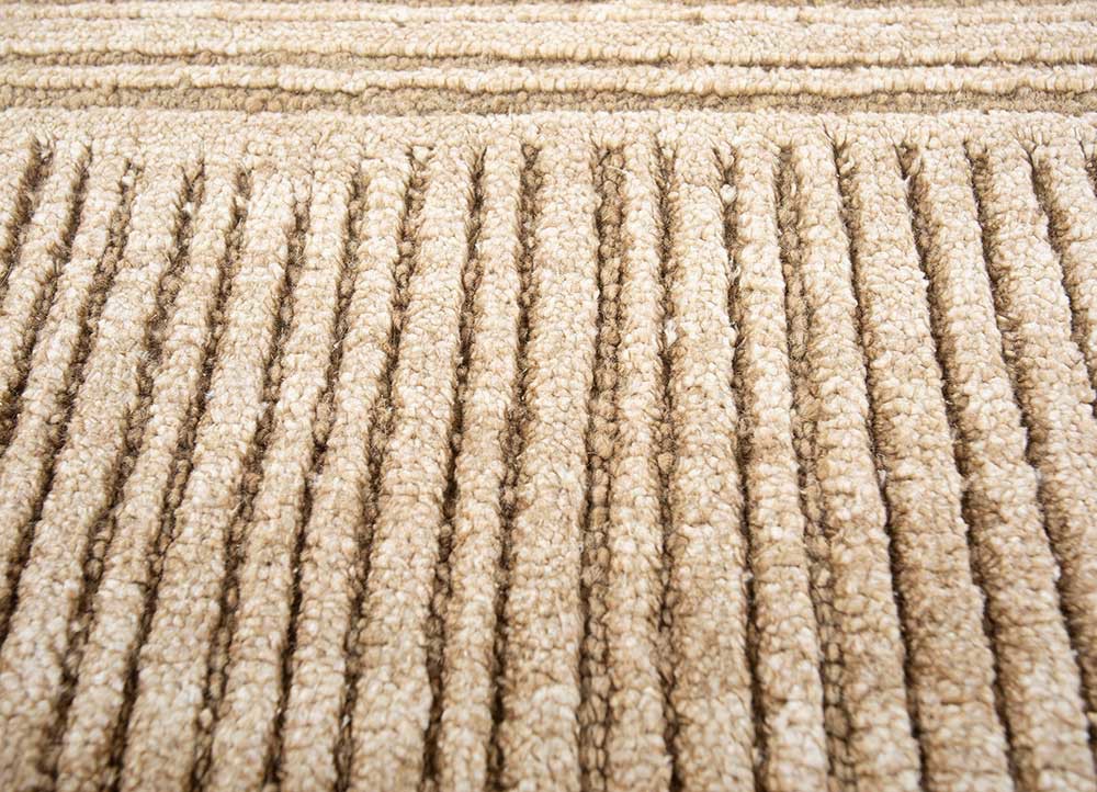 azalea beige and brown wool and silk hand knotted Rug - CloseUp azalea beige and brown wool and silk hand knotted Rug - CloseUp