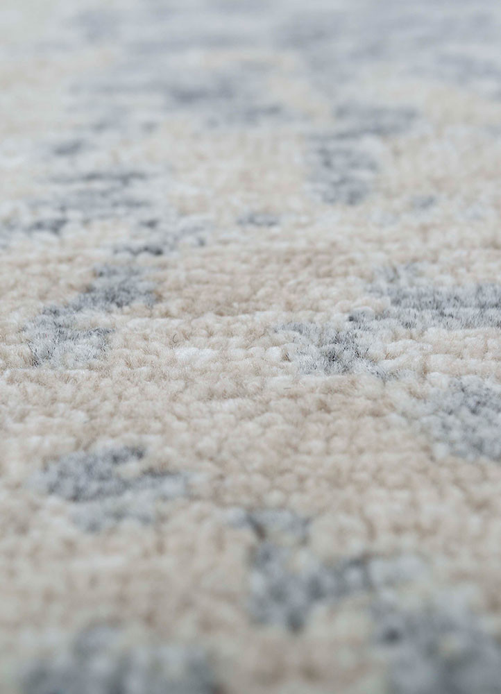 uvenuti beige and brown wool hand knotted Rug - CloseUp uvenuti beige and brown wool hand knotted Rug - CloseUp