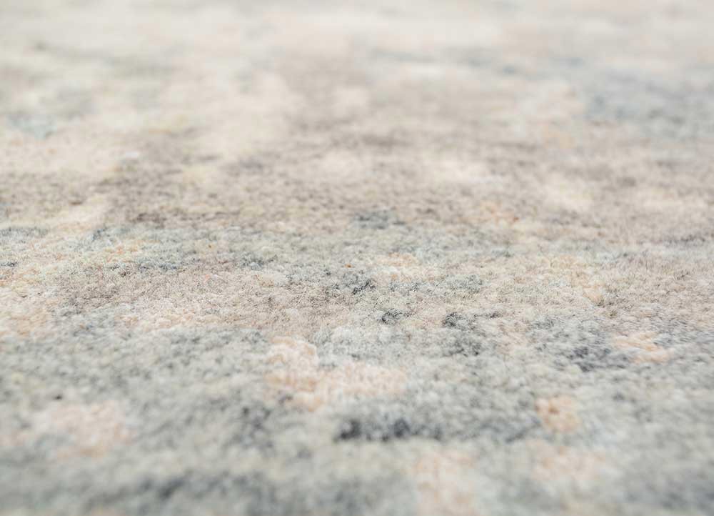 entropy beige and brown wool hand knotted Rug - CloseUp