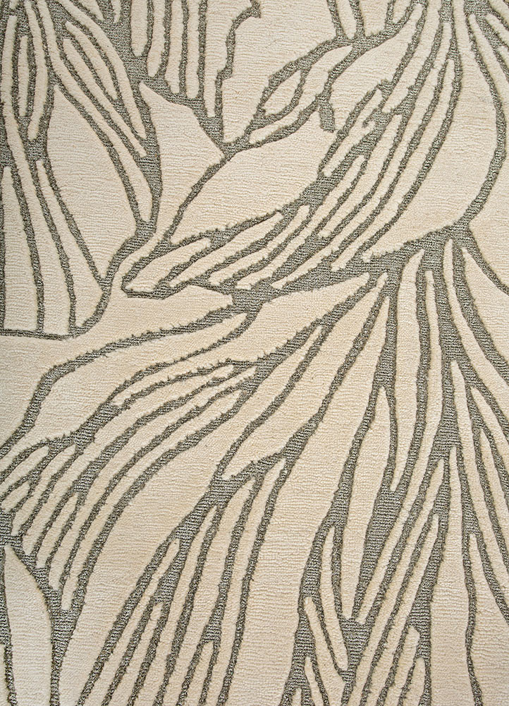 azalea ivory wool hand knotted Rug - CloseUp azalea ivory wool hand knotted Rug - CloseUp