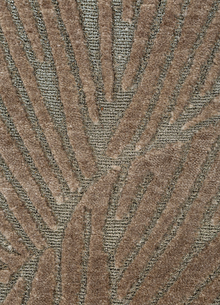 azalea beige and brown wool hand knotted Rug - CloseUp azalea beige and brown wool hand knotted Rug - CloseUp