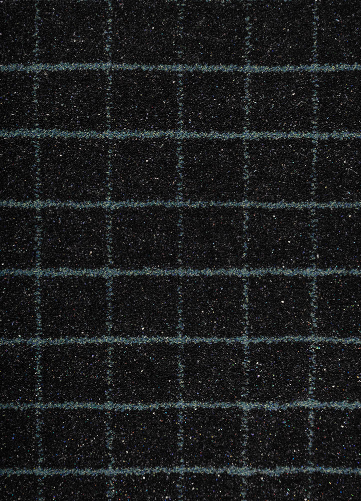 atelier blue acrylic hand knotted Rug - CloseUp