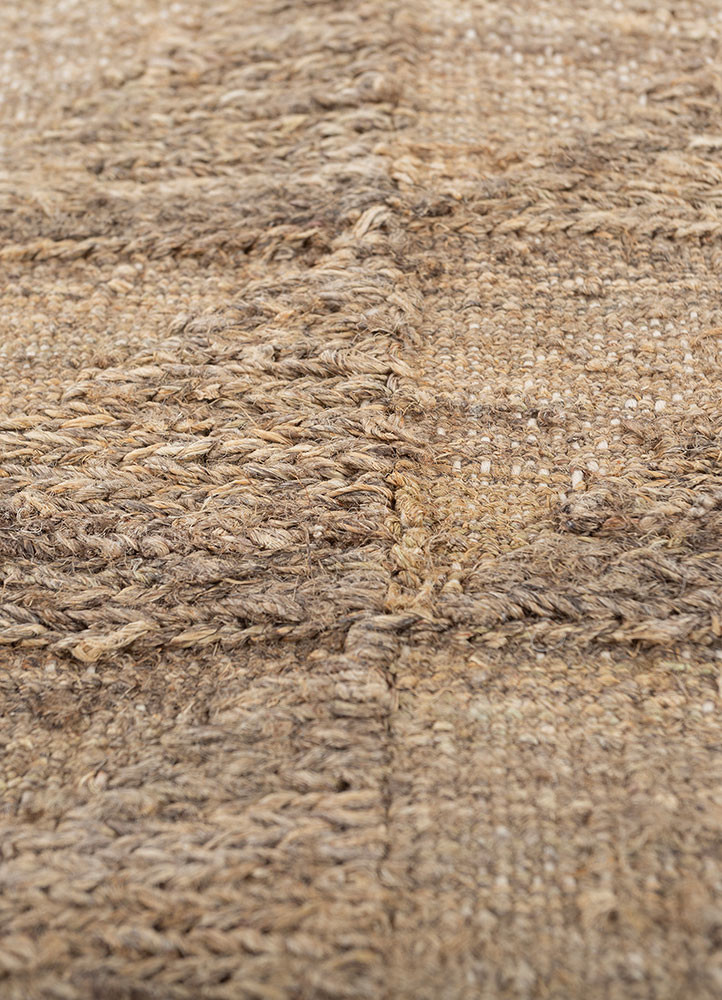 nomadic threads beige and brown jute and hemp hand knotted Rug - CloseUp nomadic threads beige and brown jute and hemp hand knotted Rug - CloseUp
