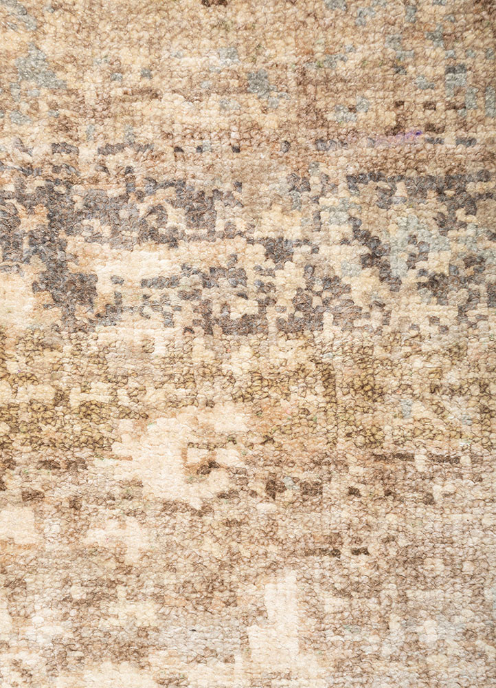 gulmarg ivory silk hand knotted Rug - CloseUp gulmarg ivory silk hand knotted Rug - CloseUp