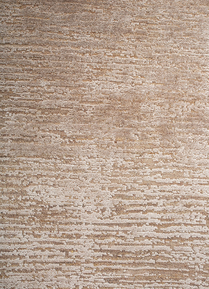 entropy ivory wool and bamboo silk hand knotted Rug - CloseUp entropy ivory wool and bamboo silk hand knotted Rug - CloseUp