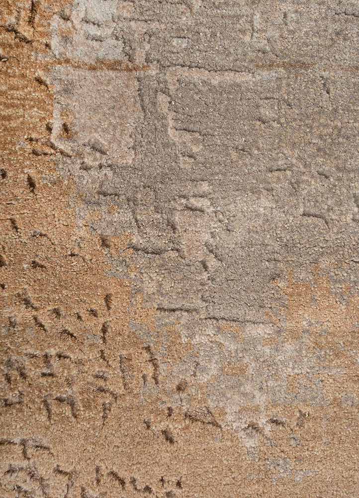 entropy grey and black wool and bamboo silk hand knotted Rug - CloseUp entropy grey and black wool and bamboo silk hand knotted Rug - CloseUp