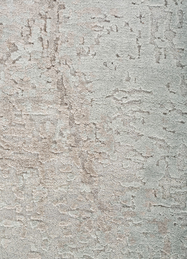 entropy grey and black wool and bamboo silk hand knotted Rug - CloseUp entropy grey and black wool and bamboo silk hand knotted Rug - CloseUp