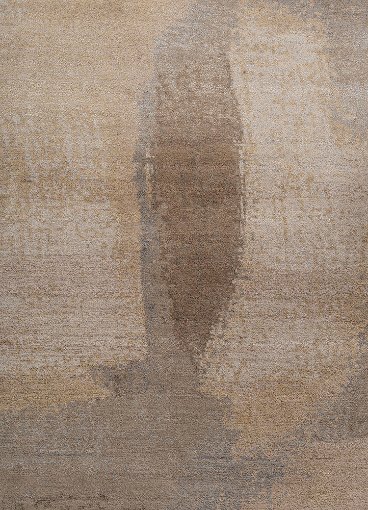 aprezo ivory wool and bamboo silk hand knotted Rug - CloseUp aprezo ivory wool and bamboo silk hand knotted Rug - CloseUp