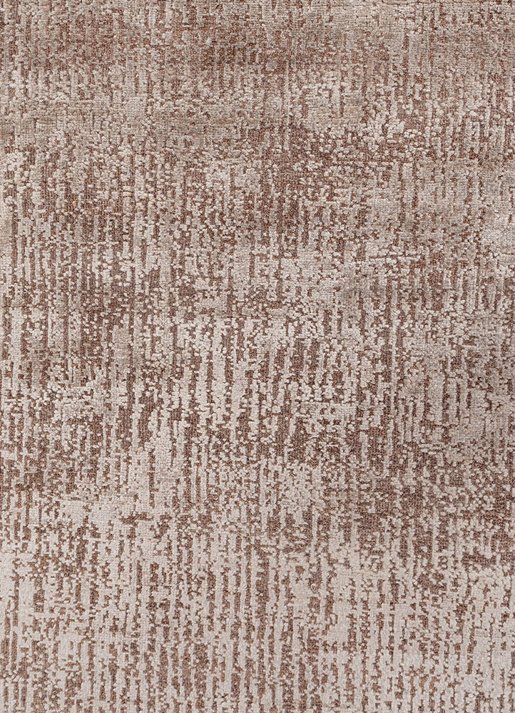 entropy ivory wool and bamboo silk hand knotted Rug - CloseUp entropy ivory wool and bamboo silk hand knotted Rug - CloseUp