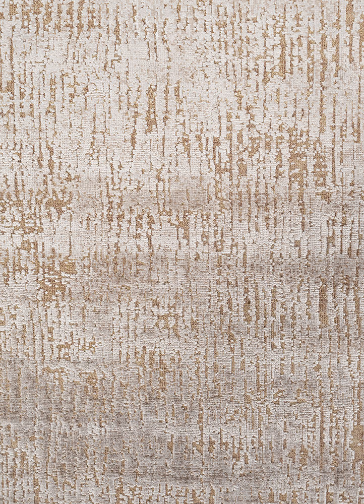 entropy ivory wool and bamboo silk hand knotted Rug - CloseUp entropy ivory wool and bamboo silk hand knotted Rug - CloseUp