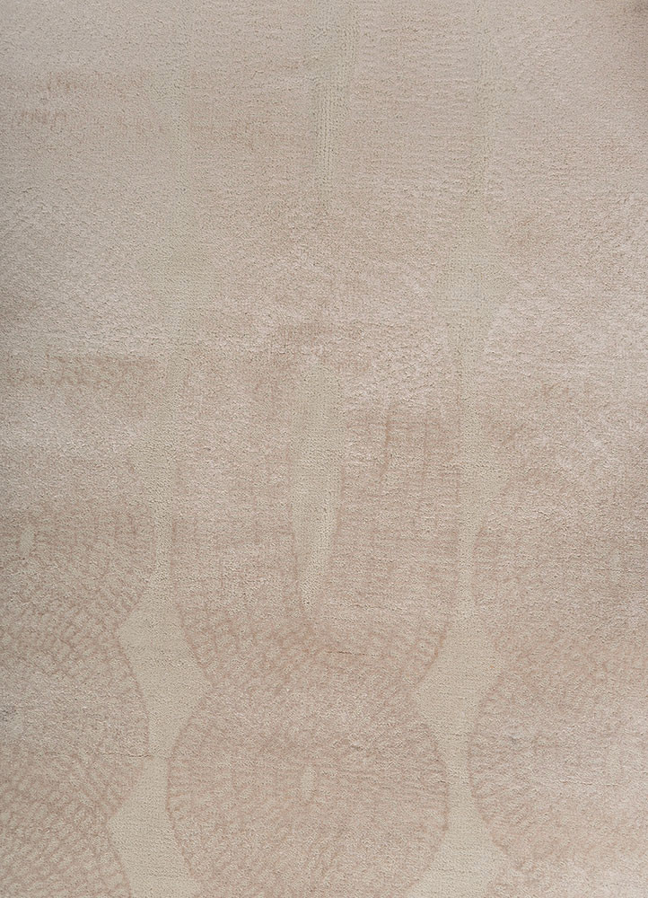 aprezo ivory wool and bamboo silk hand knotted Rug - CloseUp aprezo ivory wool and bamboo silk hand knotted Rug - CloseUp