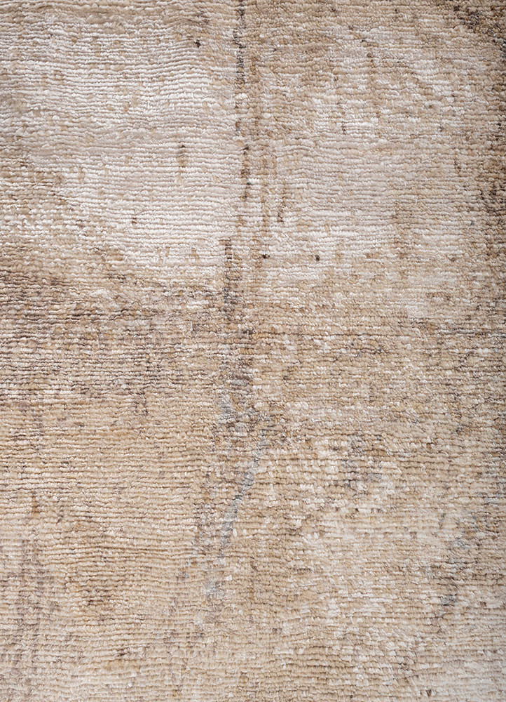 aprezo ivory wool and bamboo silk hand knotted Rug - CloseUp aprezo ivory wool and bamboo silk hand knotted Rug - CloseUp