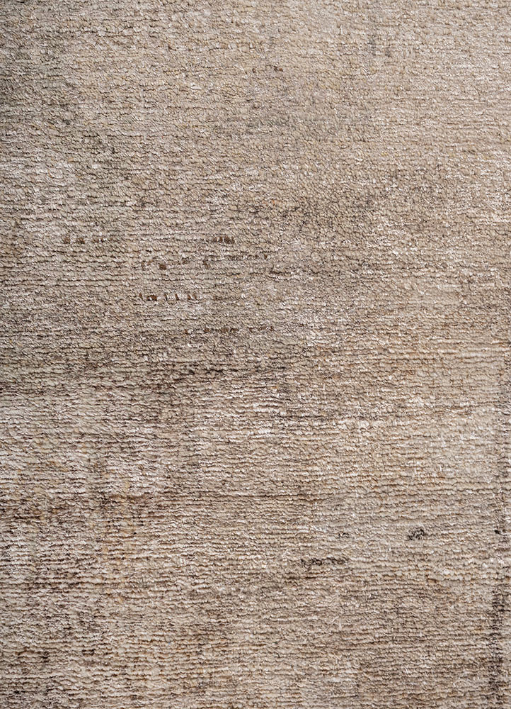 aprezo beige and brown wool and bamboo silk hand knotted Rug - CloseUp aprezo beige and brown wool and bamboo silk hand knotted Rug - CloseUp