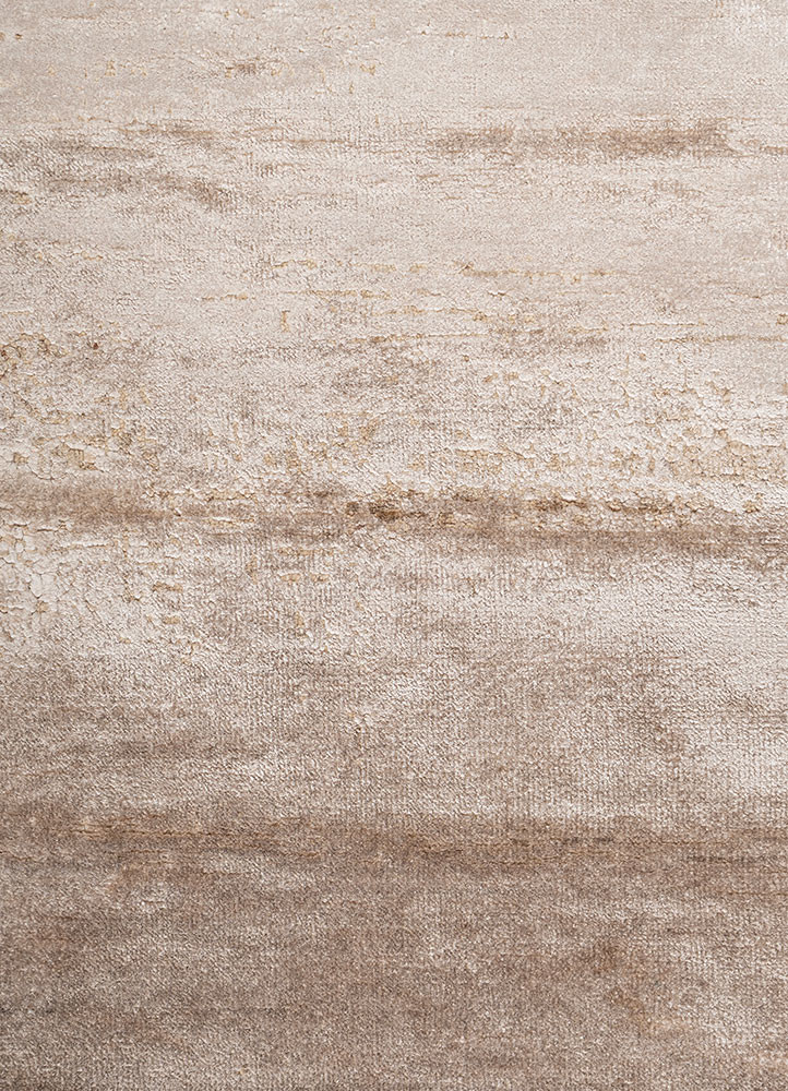 aprezo beige and brown wool and bamboo silk hand knotted Rug - CloseUp aprezo beige and brown wool and bamboo silk hand knotted Rug - CloseUp