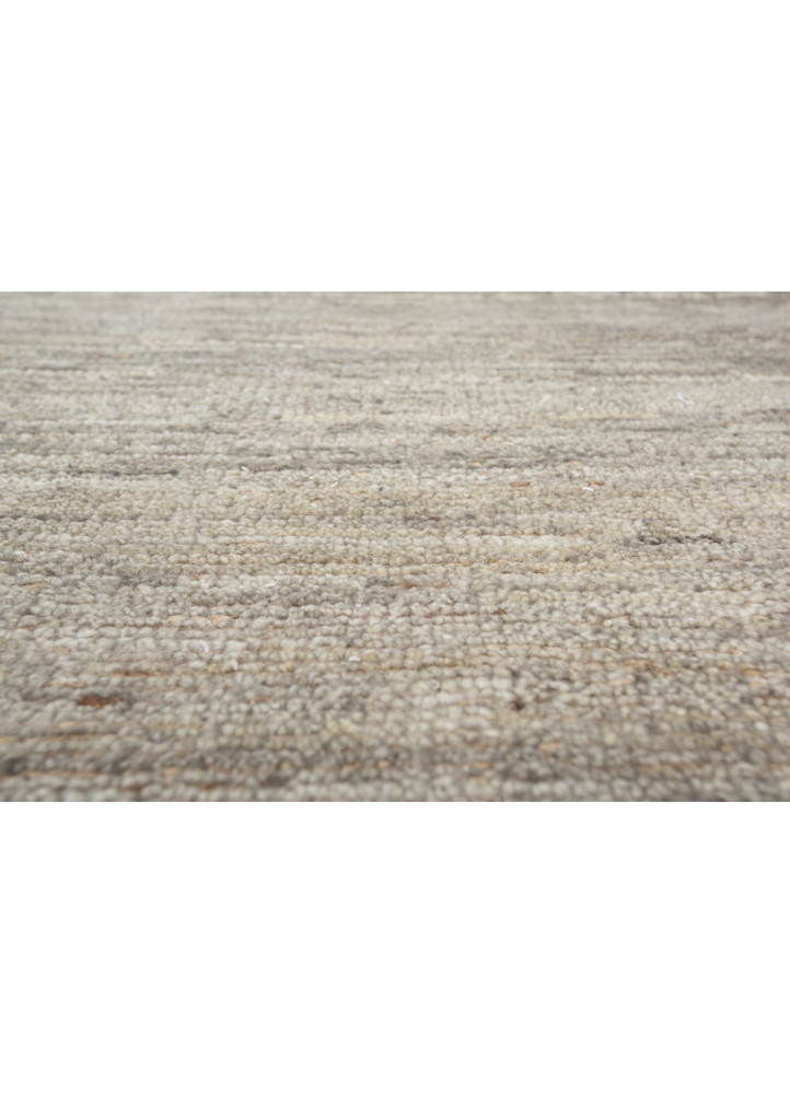 blythe beige and brown afghan wool and jute hand knotted Rug - CloseUp