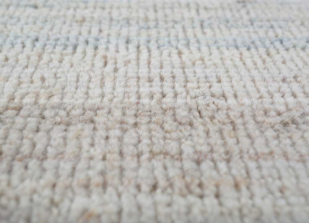 blythe ivory afghan wool hand knotted Rug - CloseUp