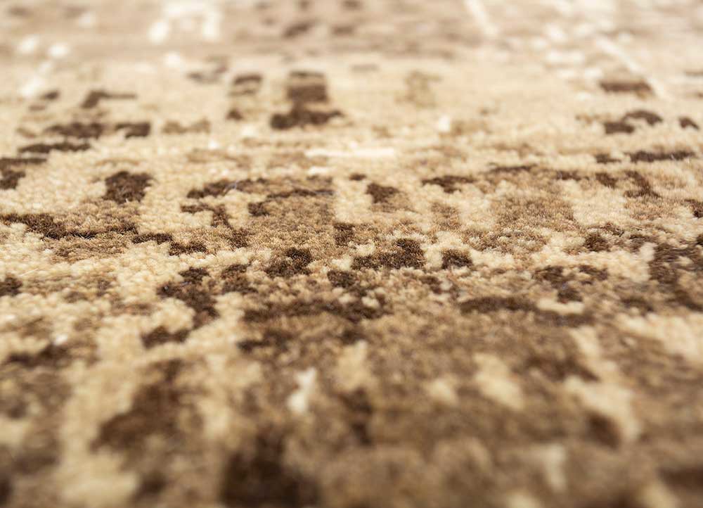 uvenuti gold wool hand knotted Rug - CloseUp