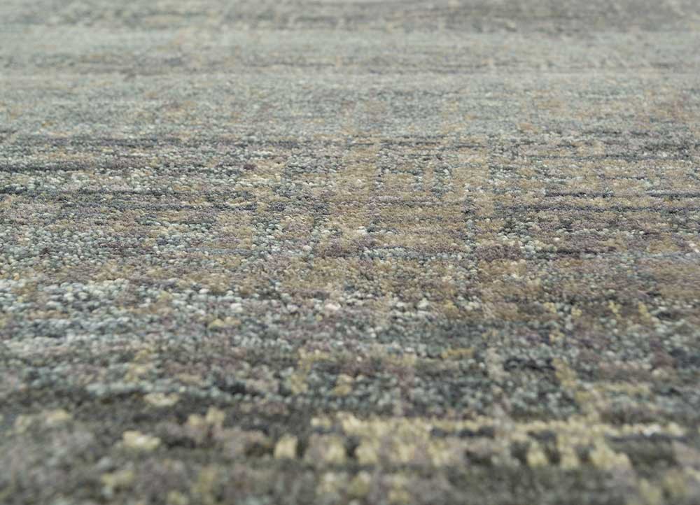 uvenuti blue wool hand knotted Rug - CloseUp