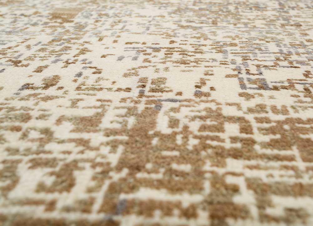 uvenuti ivory wool hand knotted Rug - CloseUp