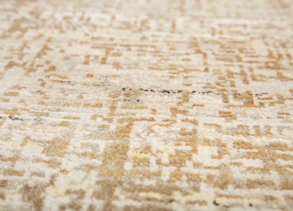 uvenuti beige and brown wool hand knotted Rug - CloseUp uvenuti beige and brown wool hand knotted Rug - CloseUp