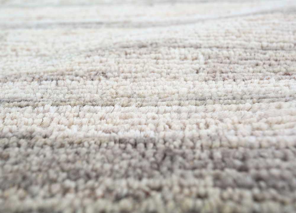 blythe blue wool hand knotted Rug - CloseUp