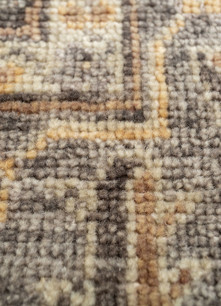 erbe grey and black wool hand knotted Rug - CloseUp erbe grey and black wool hand knotted Rug - CloseUp