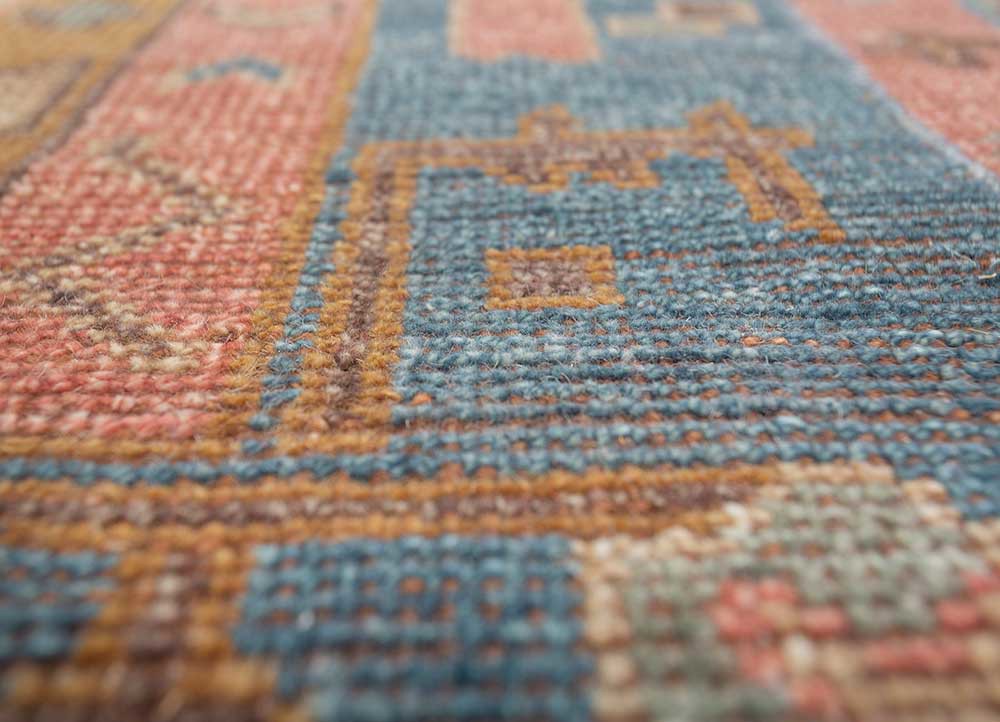 erbe beige and brown wool hand knotted Rug - CloseUp erbe beige and brown wool hand knotted Rug - CloseUp
