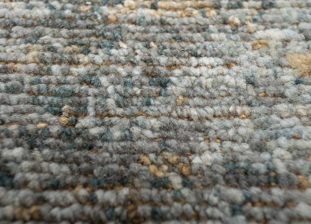 entropy blue wool hand knotted Rug - CloseUp entropy blue wool hand knotted Rug - CloseUp