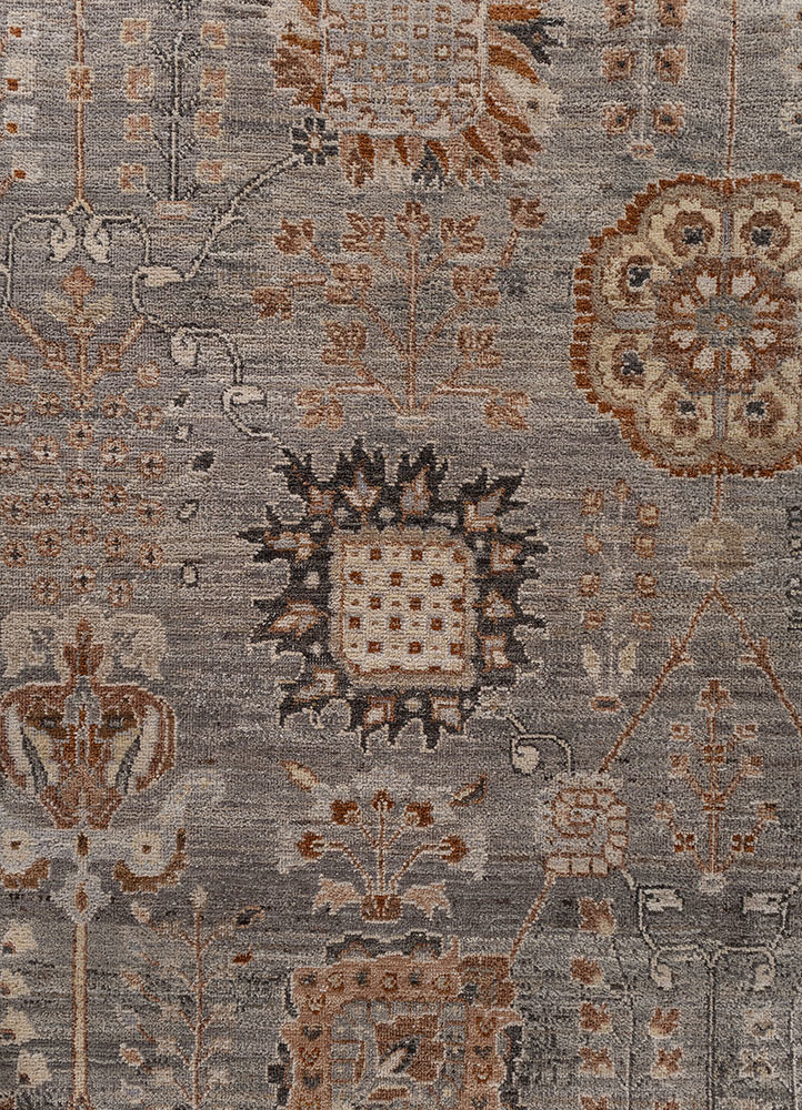 viscaya blue wool hand knotted Rug - CloseUp viscaya blue wool hand knotted Rug - CloseUp