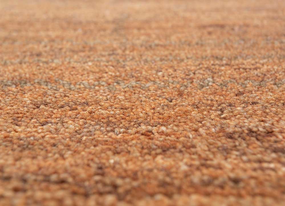 hula red and orange wool hand knotted Rug - CloseUp