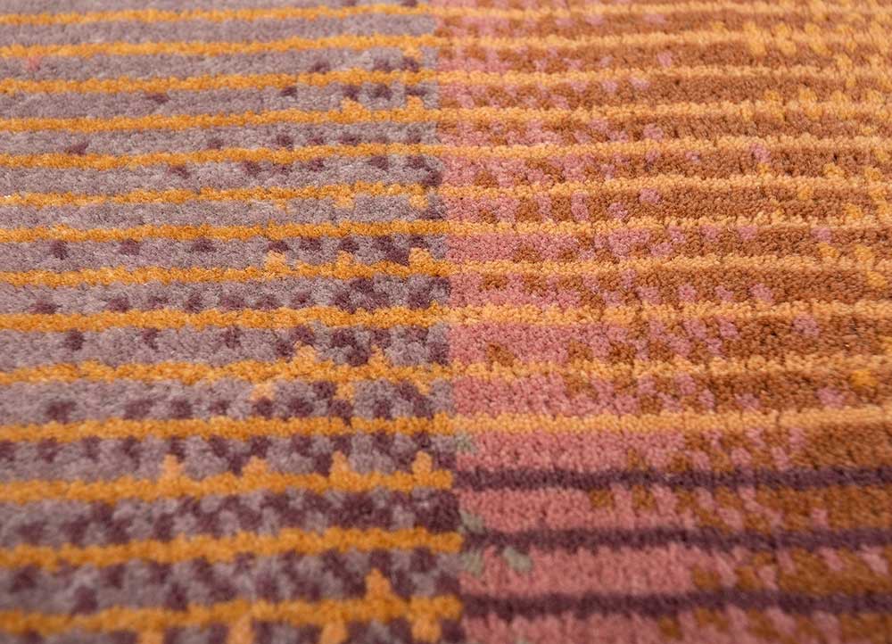 blythe red and orange wool hand knotted Rug - CloseUp blythe red and orange wool hand knotted Rug - CloseUp