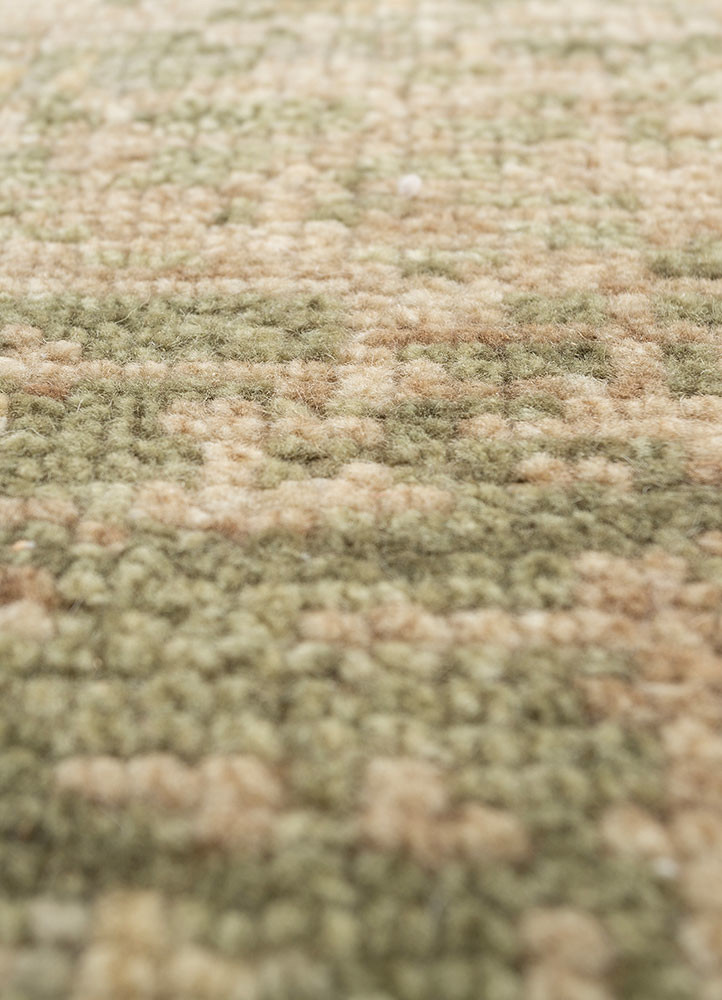 uvenuti green wool hand knotted Rug - CloseUp uvenuti green wool hand knotted Rug - CloseUp