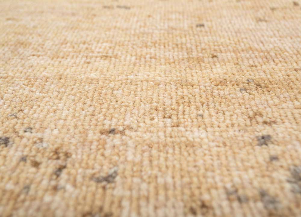 entropy beige and brown wool hand knotted Rug - CloseUp