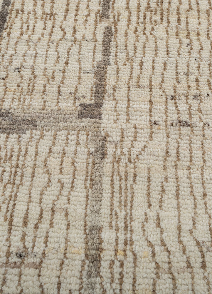 manifest ivory afghan wool hand knotted Rug - CloseUp
