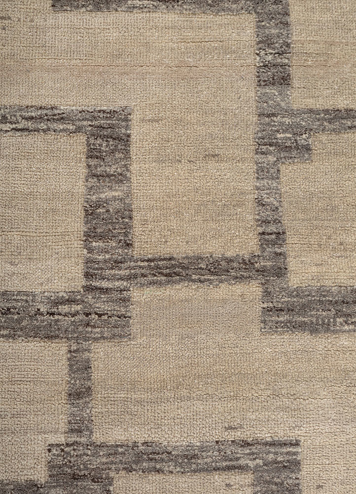 blythe grey and black wool hand knotted Rug - CloseUp blythe grey and black wool hand knotted Rug - CloseUp