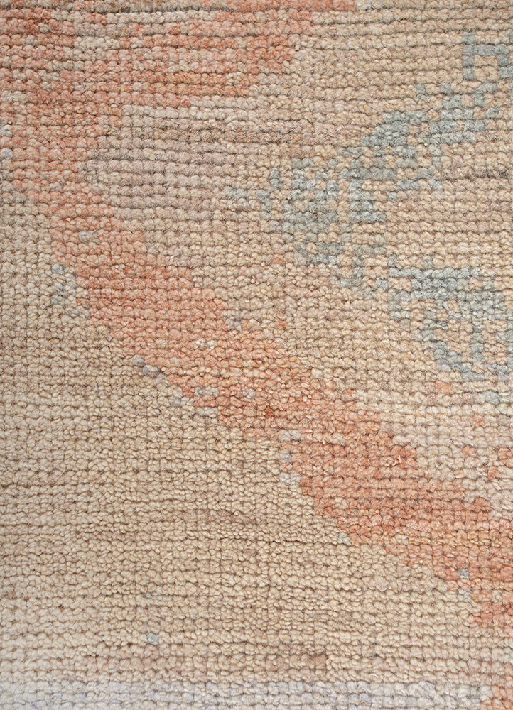 blythe beige and brown wool hand knotted Rug - CloseUp blythe beige and brown wool hand knotted Rug - CloseUp