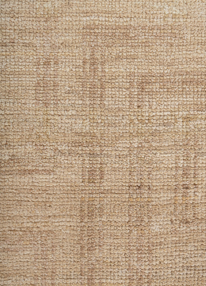 thyme beige and brown wool hand knotted Rug - CloseUp thyme beige and brown wool hand knotted Rug - CloseUp