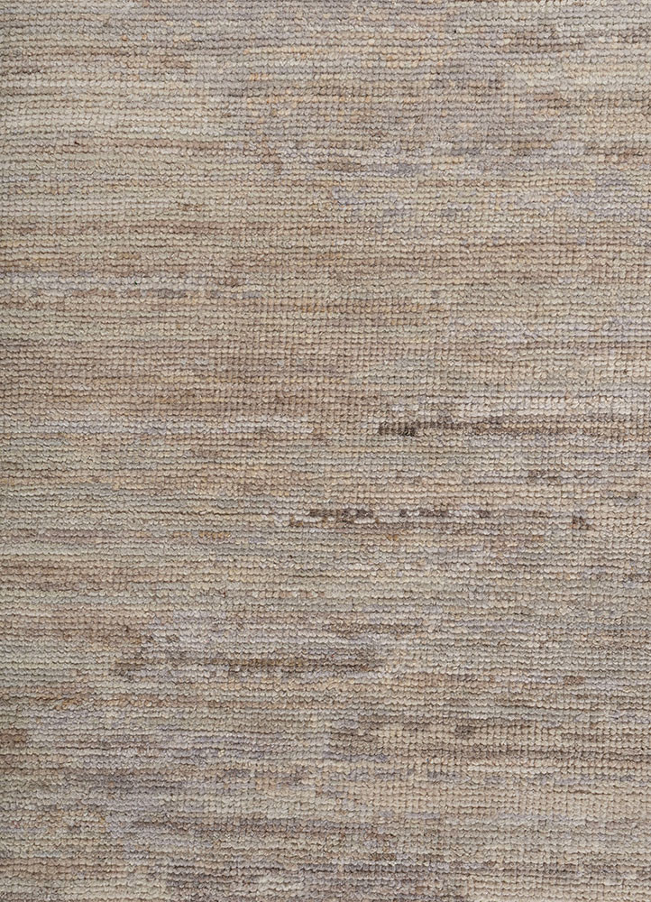 entropy ivory wool hand knotted Rug - CloseUp