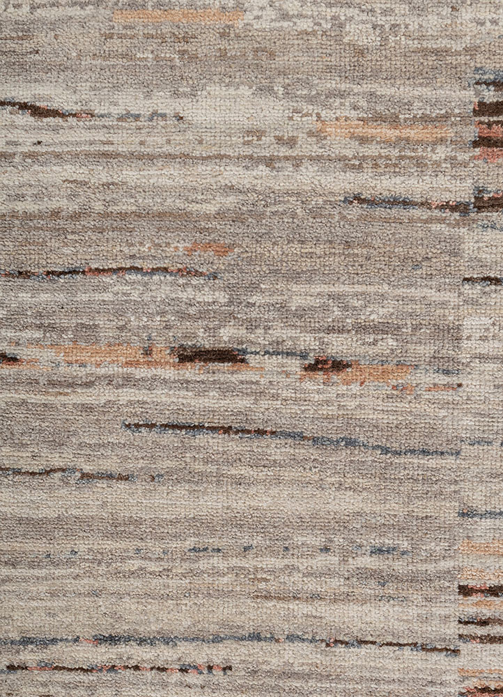 aprezo ivory wool hand knotted Rug - CloseUp