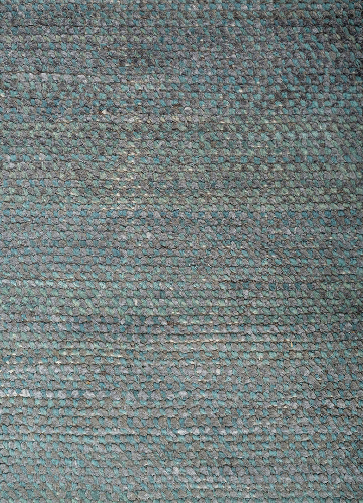 kairos blue wool and silk hand knotted Rug - CloseUp kairos blue wool and silk hand knotted Rug - CloseUp