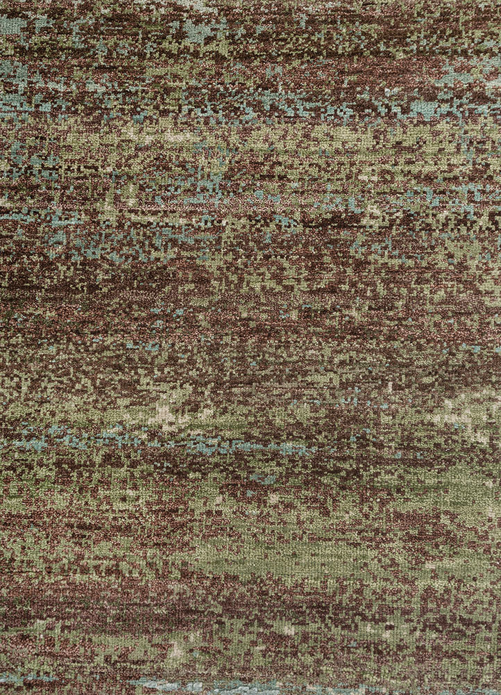 entropy ivory wool and silk hand knotted Rug - CloseUp entropy ivory wool and silk hand knotted Rug - CloseUp