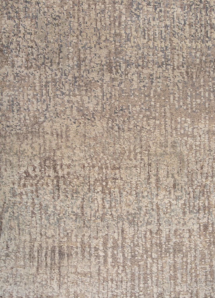 entropy blue wool and silk hand knotted Rug - CloseUp entropy blue wool and silk hand knotted Rug - CloseUp