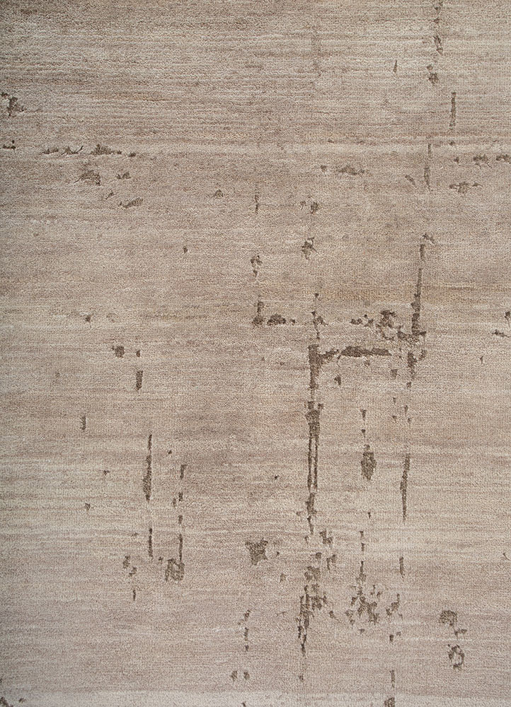 entropy ivory wool and silk hand knotted Rug - CloseUp entropy ivory wool and silk hand knotted Rug - CloseUp