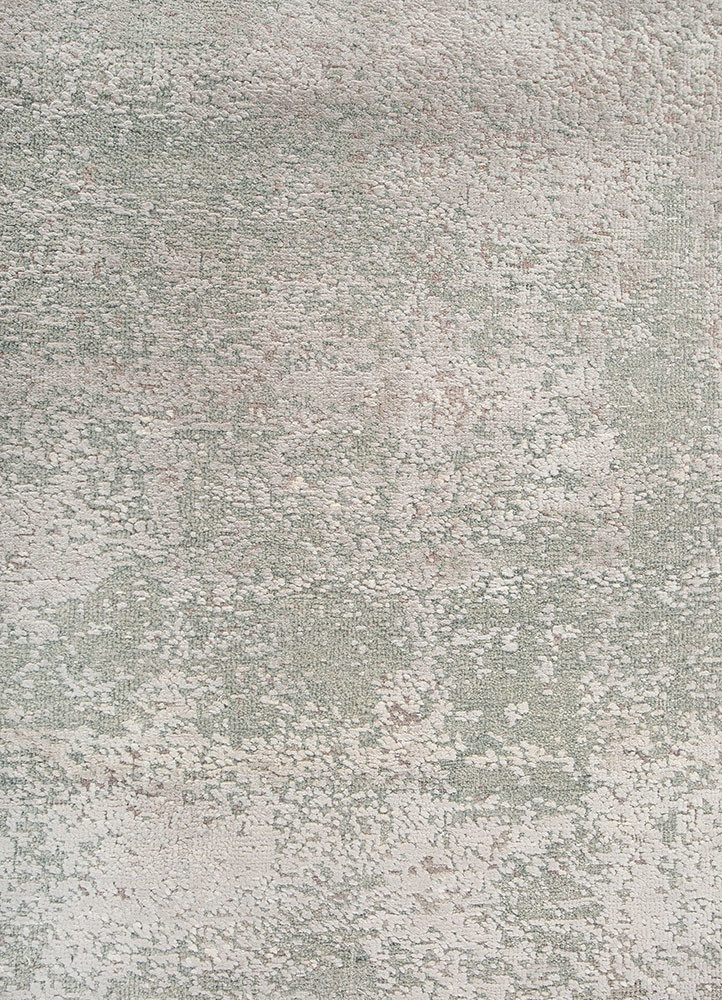 entropy blue wool and silk hand knotted Rug - CloseUp entropy blue wool and silk hand knotted Rug - CloseUp