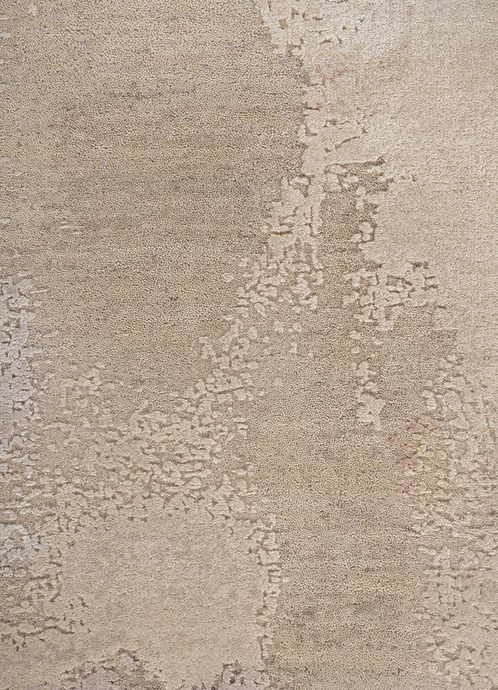 aprezo ivory wool and bamboo silk hand knotted Rug - CloseUp aprezo ivory wool and bamboo silk hand knotted Rug - CloseUp