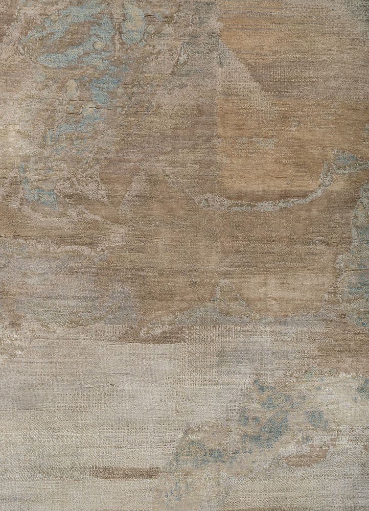 aprezo green wool and silk hand knotted Rug - CloseUp aprezo green wool and silk hand knotted Rug - CloseUp
