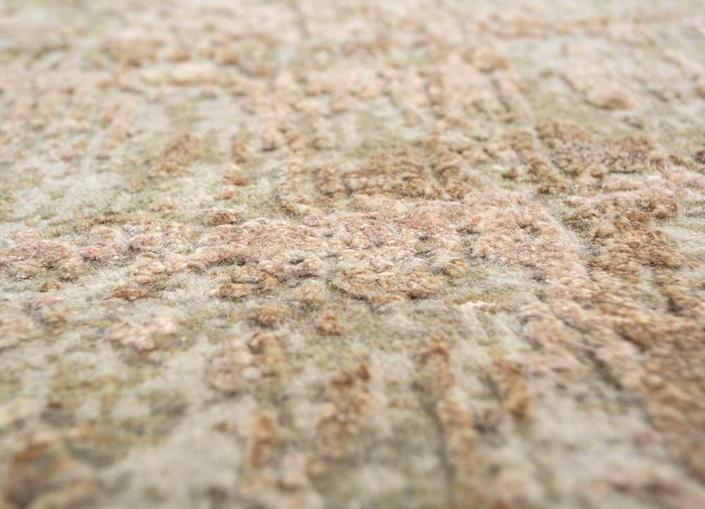 entropy ivory wool and silk hand knotted Rug - CloseUp entropy ivory wool and silk hand knotted Rug - CloseUp