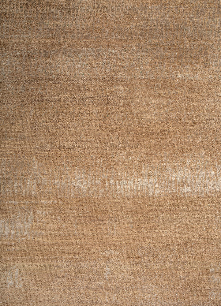 entropy beige and brown wool and silk hand knotted Rug - CloseUp entropy beige and brown wool and silk hand knotted Rug - CloseUp