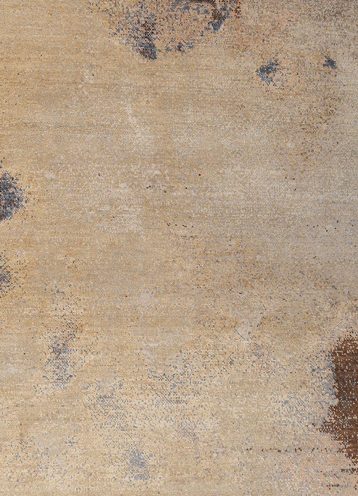 aprezo ivory wool and silk hand knotted Rug - CloseUp aprezo ivory wool and silk hand knotted Rug - CloseUp